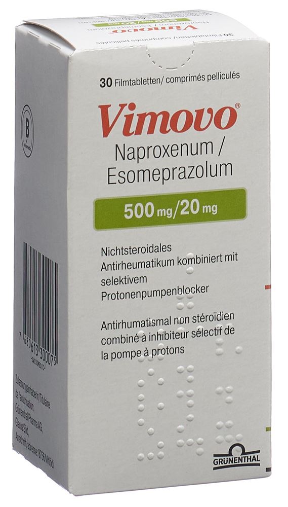 VIMOVO cpr pell 500mg/20mg bte 30 pce, image principale