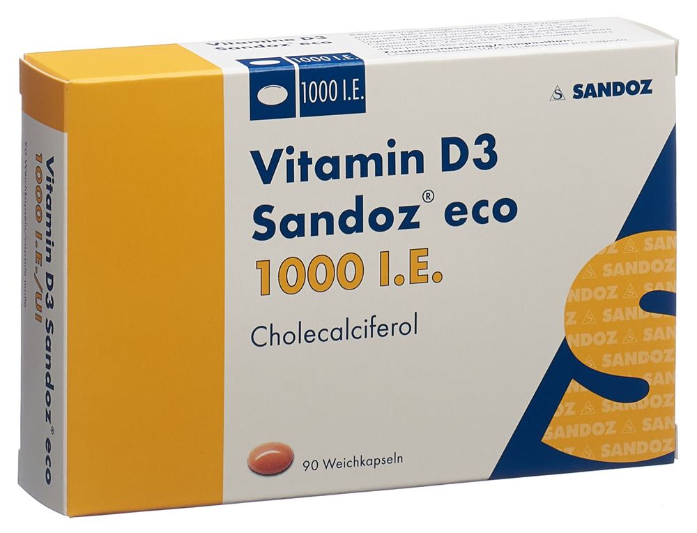 VITAMINE D3 Sandoz eco 1000 IE