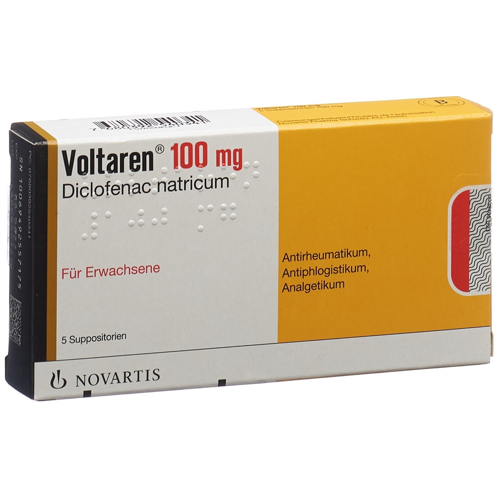 VOLTARENE supp 100 mg adult 5 pce, image principale