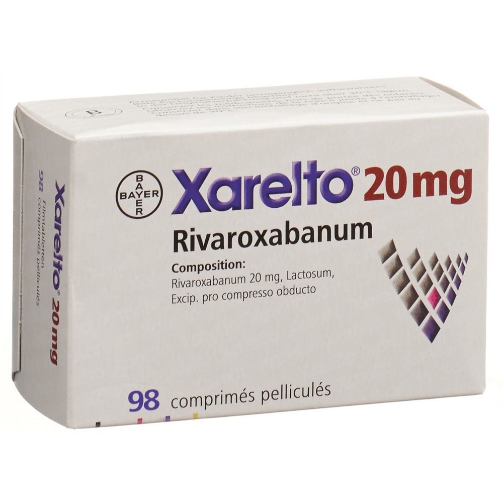 XARELTO cpr pell 20 mg blist 98 pce, image 2 sur 2