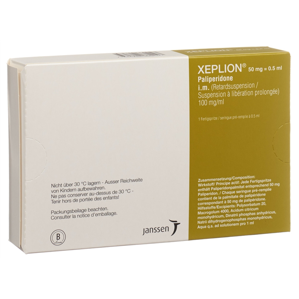 XEPLION Inj Susp 50 mg/0.5ml Fertspr 0.5 ml, Bild 2 von 2