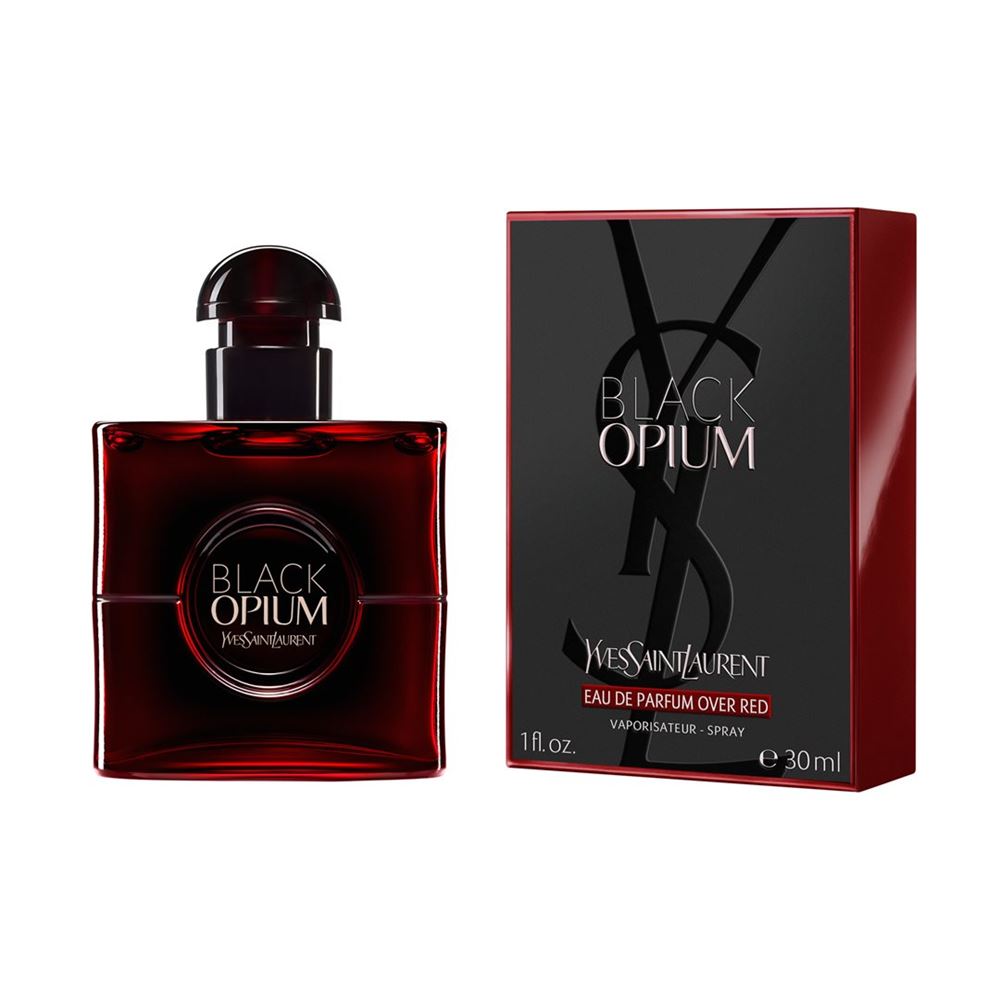 Yves Saint Laurent Black Opium Eau de Parfum Over Red