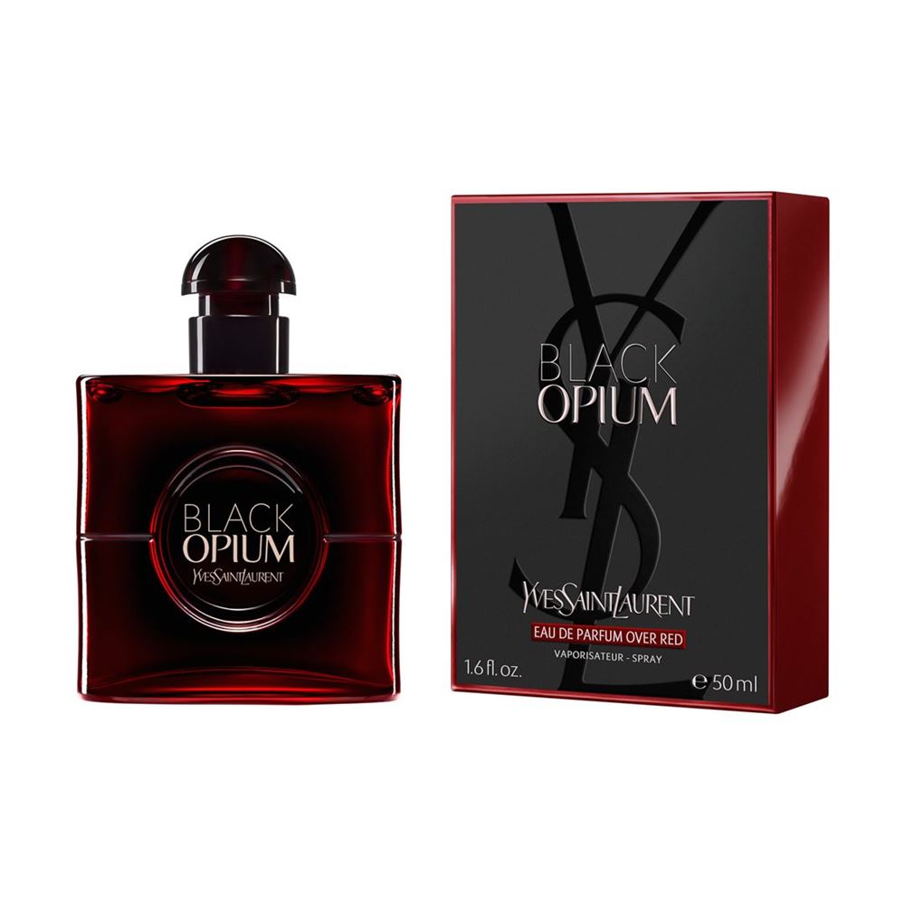 Yves Saint Laurent Black Opium Eau de Parfum Over Red