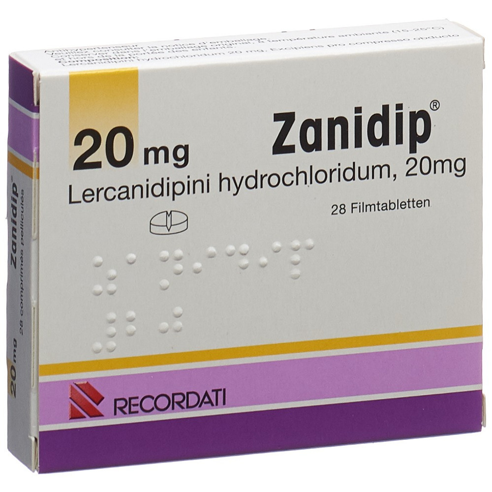 ZANIDIP Filmtabl 20 mg Blist 28 Stk, Hauptbild