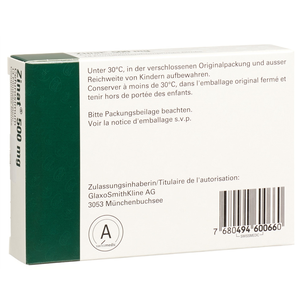 ZINAT cpr pell 500 mg blist 14 pce, image 2 sur 2