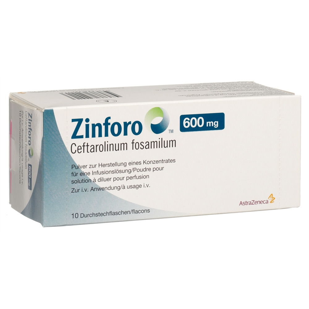 Zinforo subst sèche 600 mg i.v. flac 10 pce