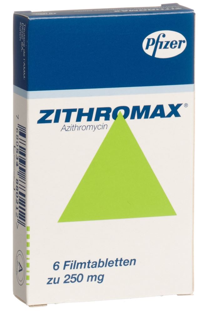 ZITHROMAX cpr pell 250 mg blist 6 pce, image principale