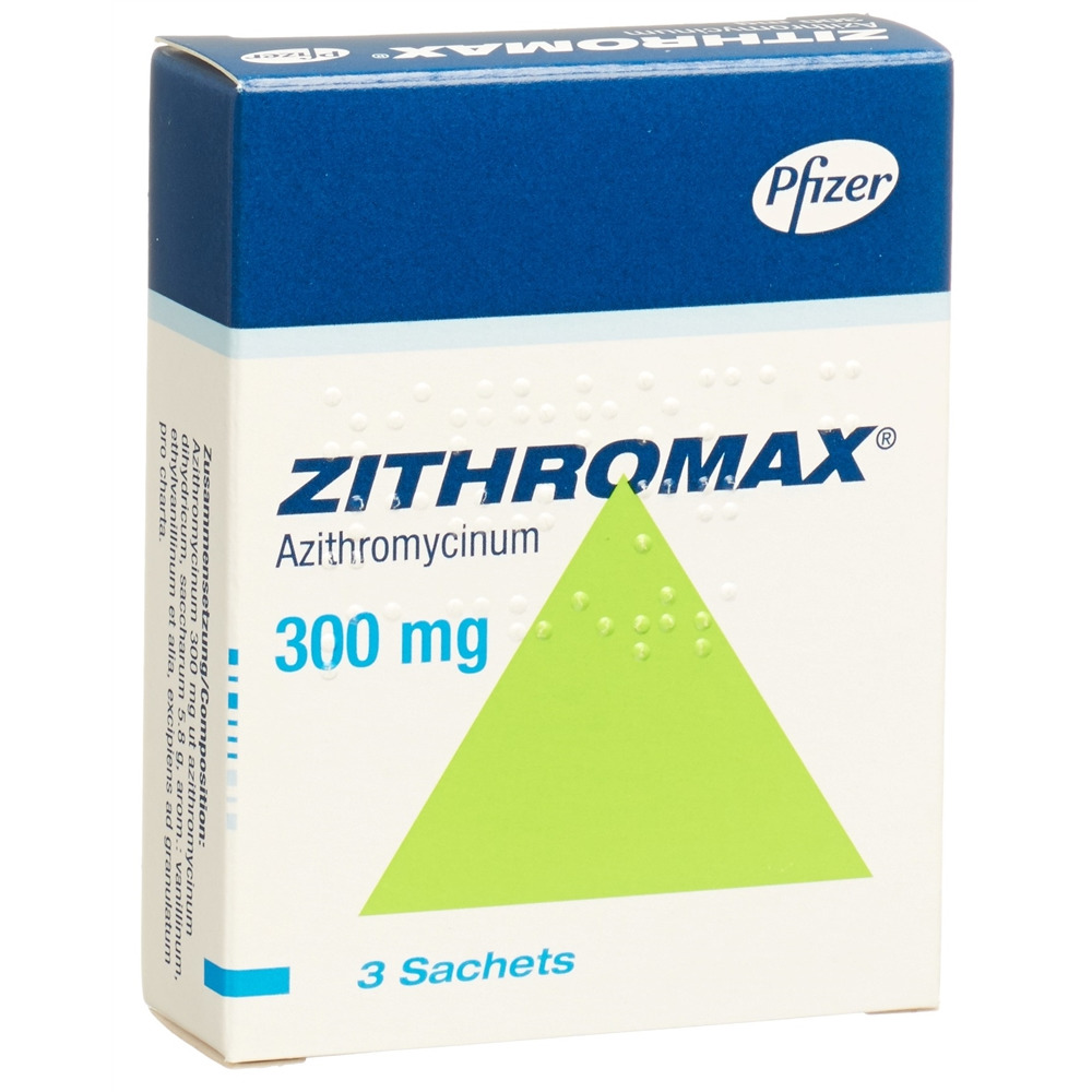 ZITHROMAX pdr 300 mg pour suspension buvable sach 3 pce, image principale