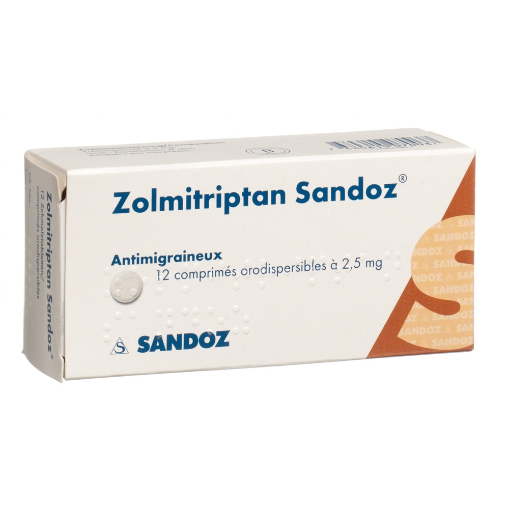 ZOLMITRIPTAN Sandoz 2.5 mg, image 2 sur 2