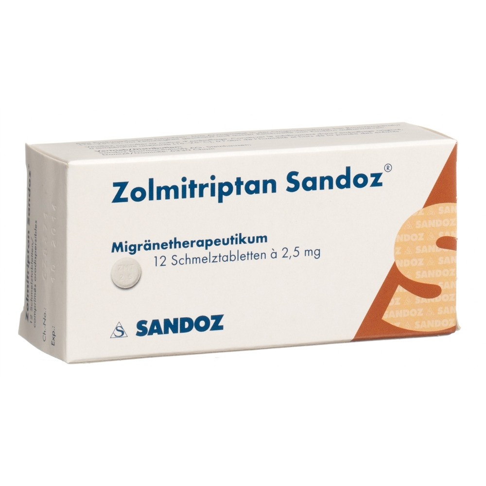 ZOLMITRIPTAN Sandoz 2.5 mg, image principale