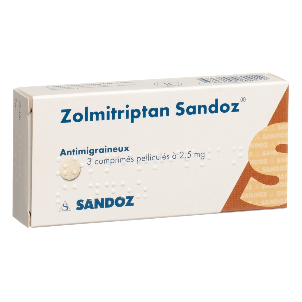 ZOLMITRIPTAN Sandoz 2.5 mg, image 2 sur 2