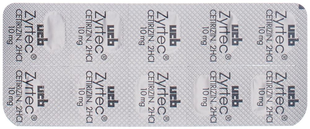 ZYRTEC cpr pell 10 mg blist 10 pce, image 2 sur 3