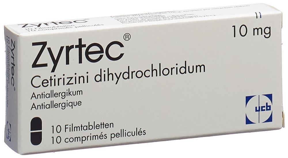 ZYRTEC cpr pell 10 mg blist 10 pce, image principale