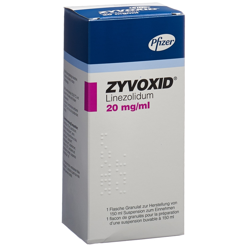 Zyvoxid Gran 20 mg/ml zur Herstellung einer Suspension zum Einnehmen Fl 150 ml, Hauptbild